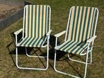 2 retro camping of tuin stoelen, opklapbaar, Caravans en Kamperen, Ophalen, Zo goed als nieuw, Campingstoel