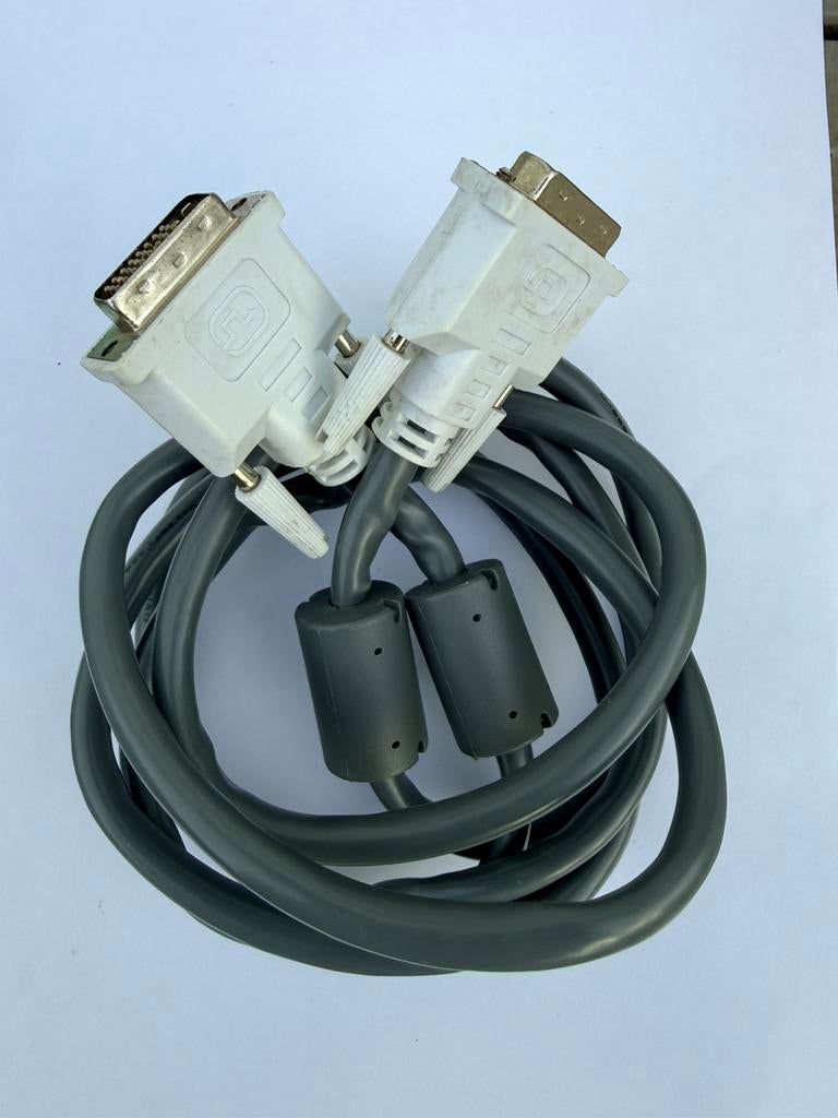 Câble DVI blanc : affichage/moniteur/écran, Informatique & Logiciels, Pc & Câble réseau, Comme neuf, Enlèvement