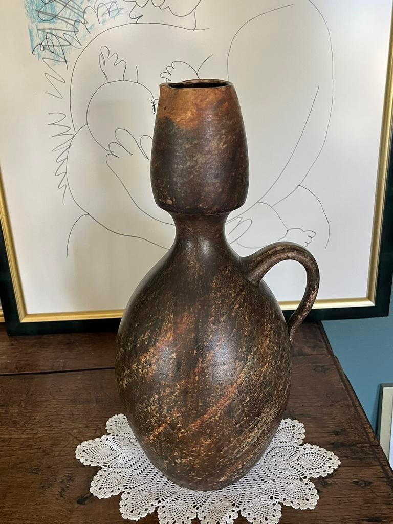 Aardewerken kruik, Huis en Inrichting, Woonaccessoires | Vazen, Zo goed als nieuw, Overige kleuren, Minder dan 50 cm, Steen, Ophalen