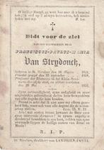 Carte de prière de Saint-Nicolas, 1851, Envoi, Image pieuse