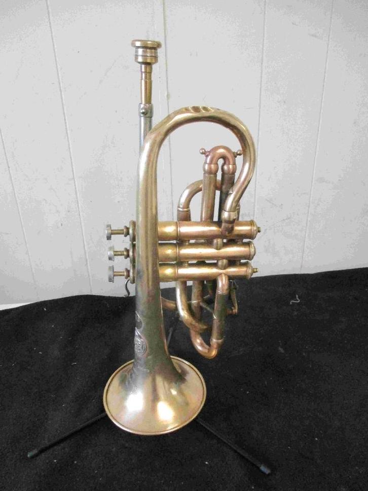 Cornet C.Mahillon, Muziek en Instrumenten, Blaasinstrumenten | Overige, Gebruikt, Koperblazer, Ophalen of Verzenden