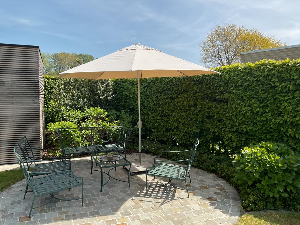 Ronde parasol  Jardinico, Ophalen, Verstelbaar, Gebruikt, Stokparasol