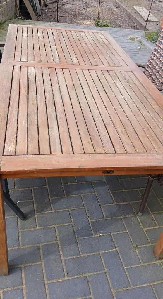 Houten tuintafel Teak 100 x 200, Tuin en Terras, Tuintafels, Ophalen