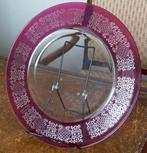 Superbe Assiette en Cristal, Motifs en Argent Massif, Enlèvement ou Envoi