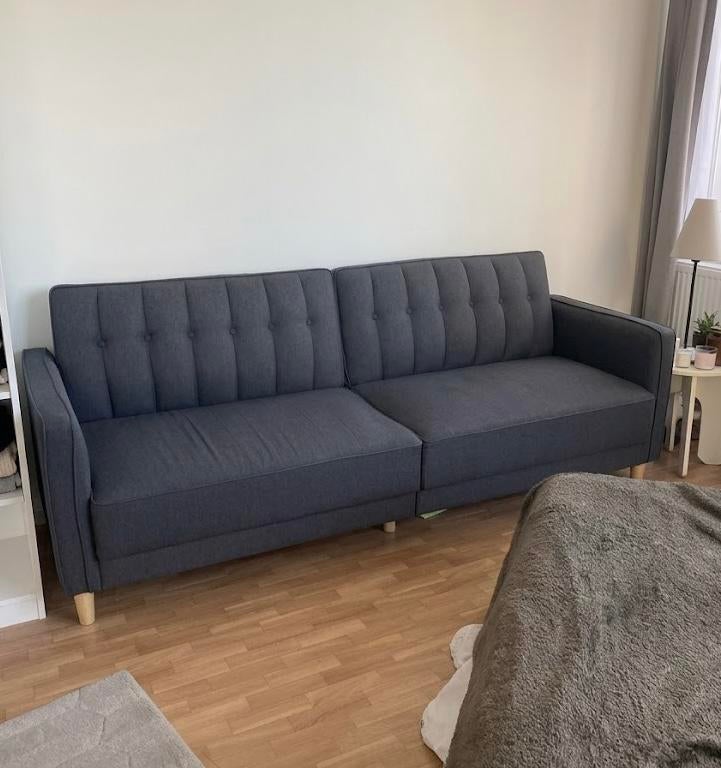 Canapé Pliable Noir - Longueur 222cm, Largeur/Hauteur 86cm, Maison & Meubles, Enlèvement, Comme neuf