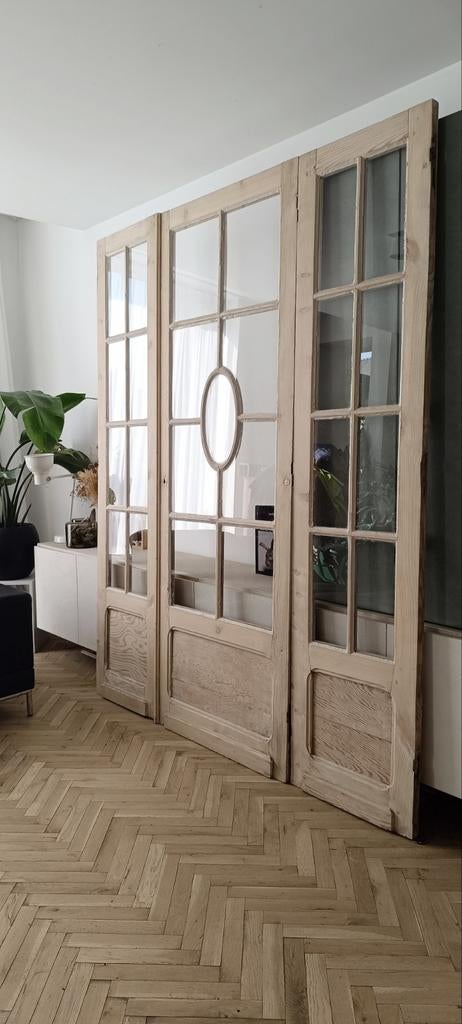 Drieslag deur in Pitch pine jaren '30, Ophalen, Gebruikt