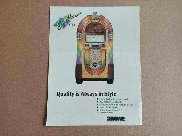 Flyer: Rowe AMi Bubble CD (1988) jukebox, Collections, Machines | Jukebox, Ami, Envoi