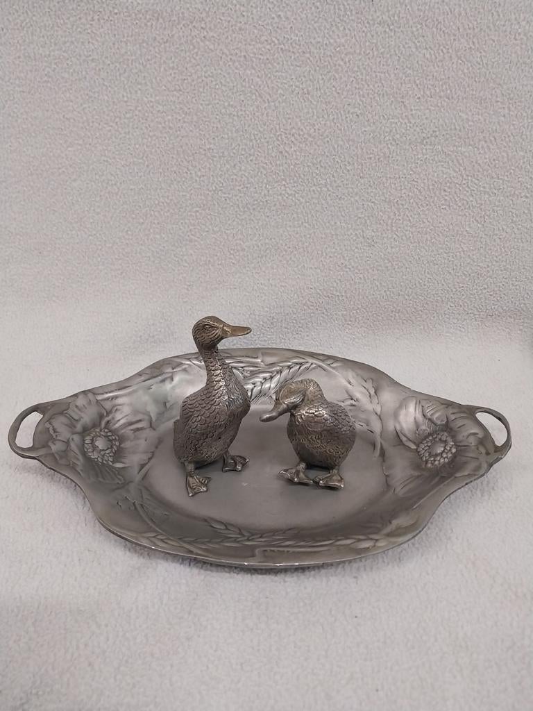 Tin schaal beeld  beeldjes tinnen, Ophalen