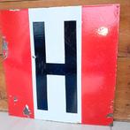 industrieel emaille bord, Ophalen of Verzenden, Zo goed als nieuw, Reclamebord