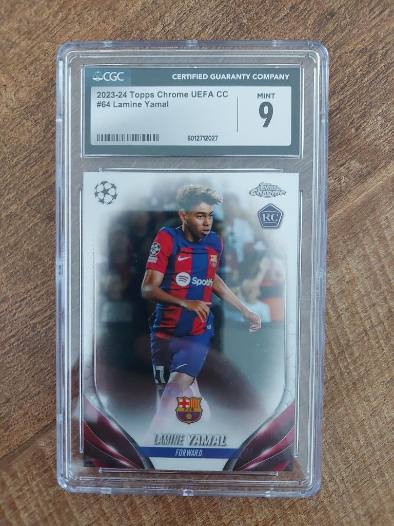 Lamine Yamal Rookie RC - Topps Chrome 23/24 #64 - CGC 9 Mint, Ophalen of Verzenden, Nieuw, Spelerskaart