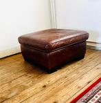 "Leren hocker / voetenbank cognac"– Bruin  – Mooie Patina, Ophalen, Leder, Gebruikt, Overige maten