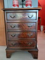 Petite commode en bois – style anglais (acajou marquetter), Maison & Meubles, Enlèvement, Métal