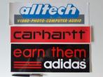Supergrote vintage stickers Adidas/Carhartt/Alltech, Verzamelen, Stickers, Verzenden