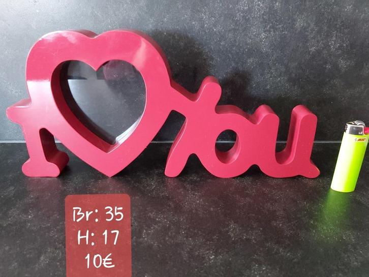 deco, 3-D kader met hart, cadeau ideetje?, Huis en Inrichting, Woonaccessoires | Lijsten, Zo goed als nieuw, Ophalen of Verzenden