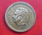 1943 1 franc Monaco Louis 2 cupro-nickel frappé en France, Timbres & Monnaies, Monnaies | Europe | Monnaies non-euro, Enlèvement