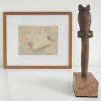 FLUTE LOBI (BURKINA FASO) /Marmeren onderstel, Antiek en Kunst, Ophalen