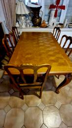 Table stylée en chêne et ses 5 chaises, Enlèvement