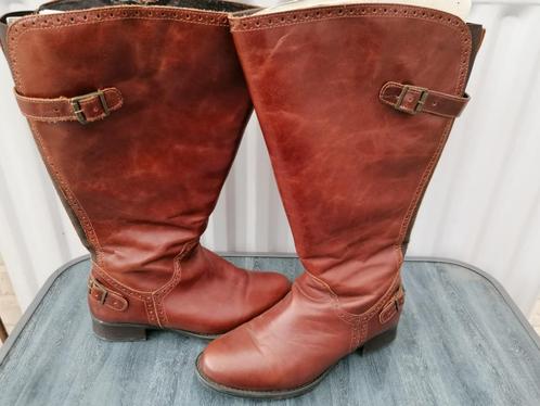 Leren laarzen (botten) met brede schacht mt 39, Vêtements | Femmes, Chaussures, Porté, Bottes hautes, Brun, Enlèvement ou Envoi