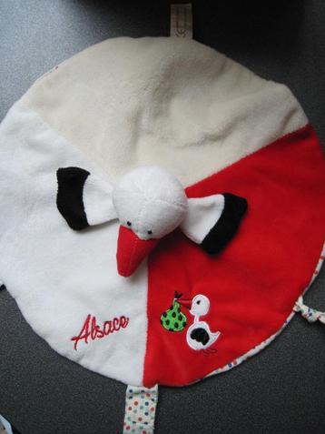 knuffeldoekje ooievaar - Alsace, Ophalen of Verzenden, Gebruikt, Overige typen