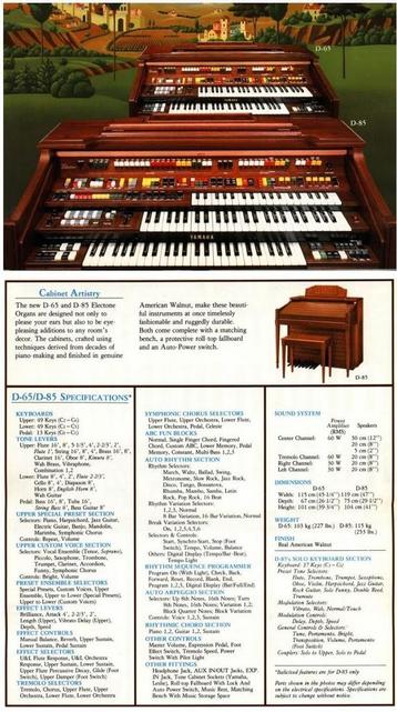 YAMAHA D-85 (avec synthesizer, Musique & Instruments, Orgues, Enlèvement ou Envoi, Comme neuf, 3 claviers, Orgue Hammond