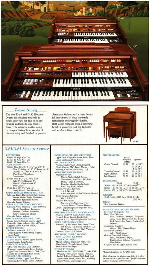 YAMAHA D-85 (met synthesizer), Muziek en Instrumenten, Orgels, Zo goed als nieuw, Hammondorgel, 3 klavieren, Ophalen of Verzenden