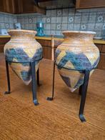 2 vintage azteken kruiken mexicaans zeldzaam, Antiek en Kunst, Ophalen