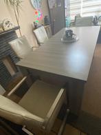 Tafel +4stoelen, Ei, Quatre personnes, Comme neuf, Enlèvement