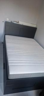 2 persoonsbed, Huis en Inrichting, Ophalen, Zo goed als nieuw, Zwart, 140 cm