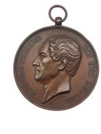 Bronzen medaille Leopold I — Bezoek aan Doornik 1860