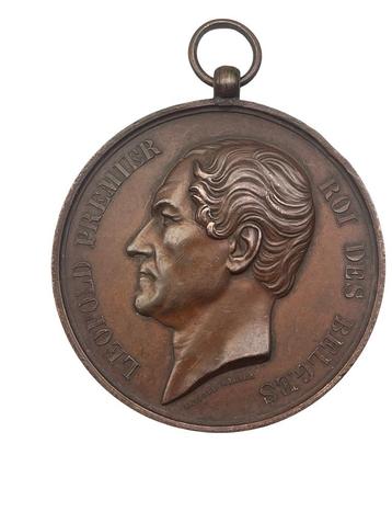 Bronzen medaille Leopold I — Bezoek aan Doornik 1860 beschikbaar voor biedingen