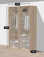 Kleedkast Pax Ikea 150x58x236cm met manden, Huis en Inrichting, Ophalen of Verzenden, Gebruikt, Wit