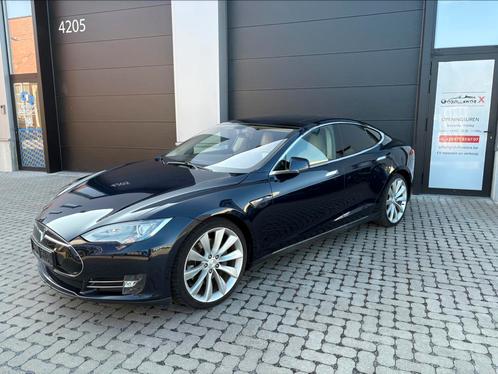 Tesla model S85 free supercharge 2 jaar garantie, Auto's, Tesla, Bedrijf, Model S, Elektrisch, Automaat, Blauw, Beige, Leder, Achterwielaandrijving