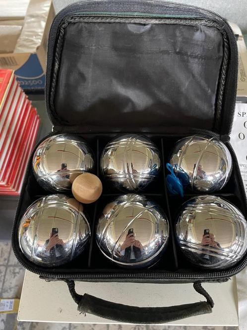Set petanqueballen met koordmeter, Sport en Fitness, Overige Sport en Fitness, Zo goed als nieuw, Ophalen