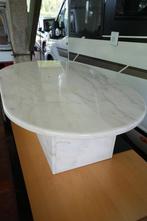 Marmeren tafel - wit/grijs, Antiek en Kunst, Ophalen