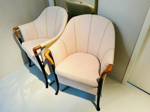 Giorgetti Progetti Blossom 65221 fauteuils beech wood set, Antiek en Kunst, Kunst | Designobjecten, Ophalen