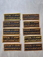 US WW2 Dealer lot 10x Official US Army photographer patches, Ophalen of Verzenden
