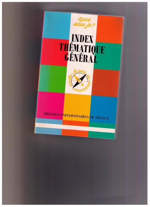 Que sais-je? Index thématique général 1994 Neuf, Boeken, Overige Boeken, Zo goed als nieuw, Ophalen of Verzenden