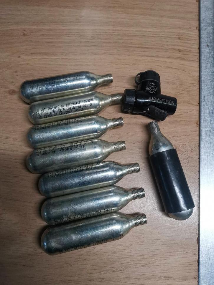 SKS airbuster met patronen, Fietsen en Brommers, Fietsaccessoires | Fietspompen, Zo goed als nieuw, Ophalen