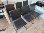 6 x eetkamerstoel zwart, Huis en Inrichting, Ophalen, Zwart, Zo goed als nieuw, Metaal