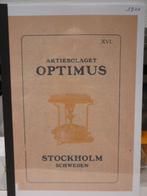 Catalogus XVI Aktiebolaget Optimus 1911, Antiquités & Art, Enlèvement ou Envoi