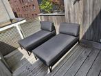 Tuin lounger zetel bed, Tuin en Terras, Gebruikt, Aluminium, Loungeset, Bank