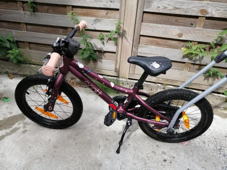 Vélo enfant Scott, Fietsen en Brommers, Fietsen | Kinderfietsjes, Zo goed als nieuw, 16 tot 20 inch, Zijwieltjes, Ophalen