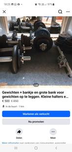 Halters en bankje, Sport en Fitness, Fitnessmaterialen, Ophalen of Verzenden, Gebruikt