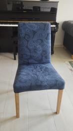 6 Ikea stoelen model BERGMUND, eikeneffect/KVILSFORS blauw, Huis en Inrichting, Stoelen, Vijf, Zes of meer stoelen, Chaise tapissée