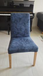 6 Ikea stoelen model BERGMUND, eikeneffect/KVILSFORS blauw, Vijf, Zes of meer stoelen, Chaise tapissée, Hout, Blauw