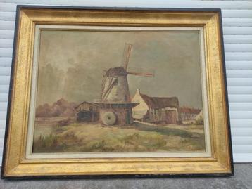 huile sur toile moulin signe Gustave pynaert, Enlèvement