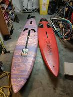 2 windsurfplanken, Watersport en Boten, Windsurfen, Ophalen, Gebruikt, Complete set, Met vin(nen)