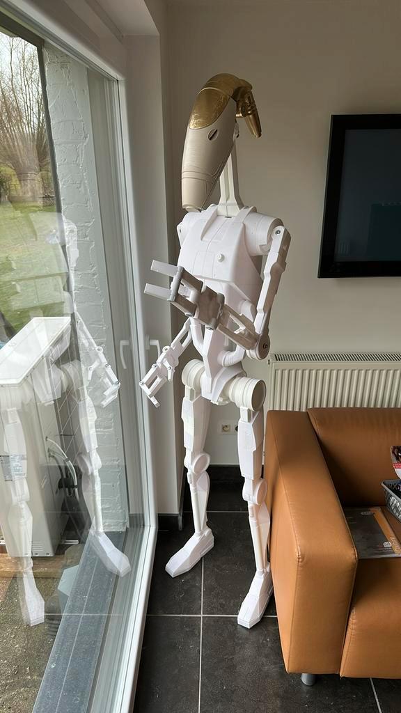 SW battle droid. Cosplay 1m90 hoog., Hobby en Vrije tijd, Modelbouw | Figuren en Diorama's, Zo goed als nieuw, Ophalen