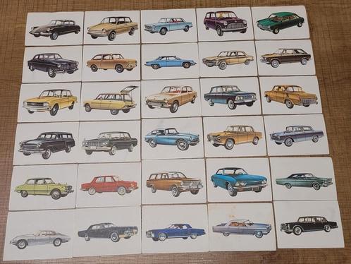 102 oude prentjes: De automobielwereld 1966, Verzamelen, Foto's en Prenten, Gebruikt, Prent, Overige onderwerpen, 1960 tot 1980