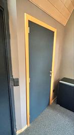 5 donkerblauwe deuren met scharnieren,klink en sleutel, Ophalen, Binnendeur, Zo goed als nieuw, 200 tot 215 cm